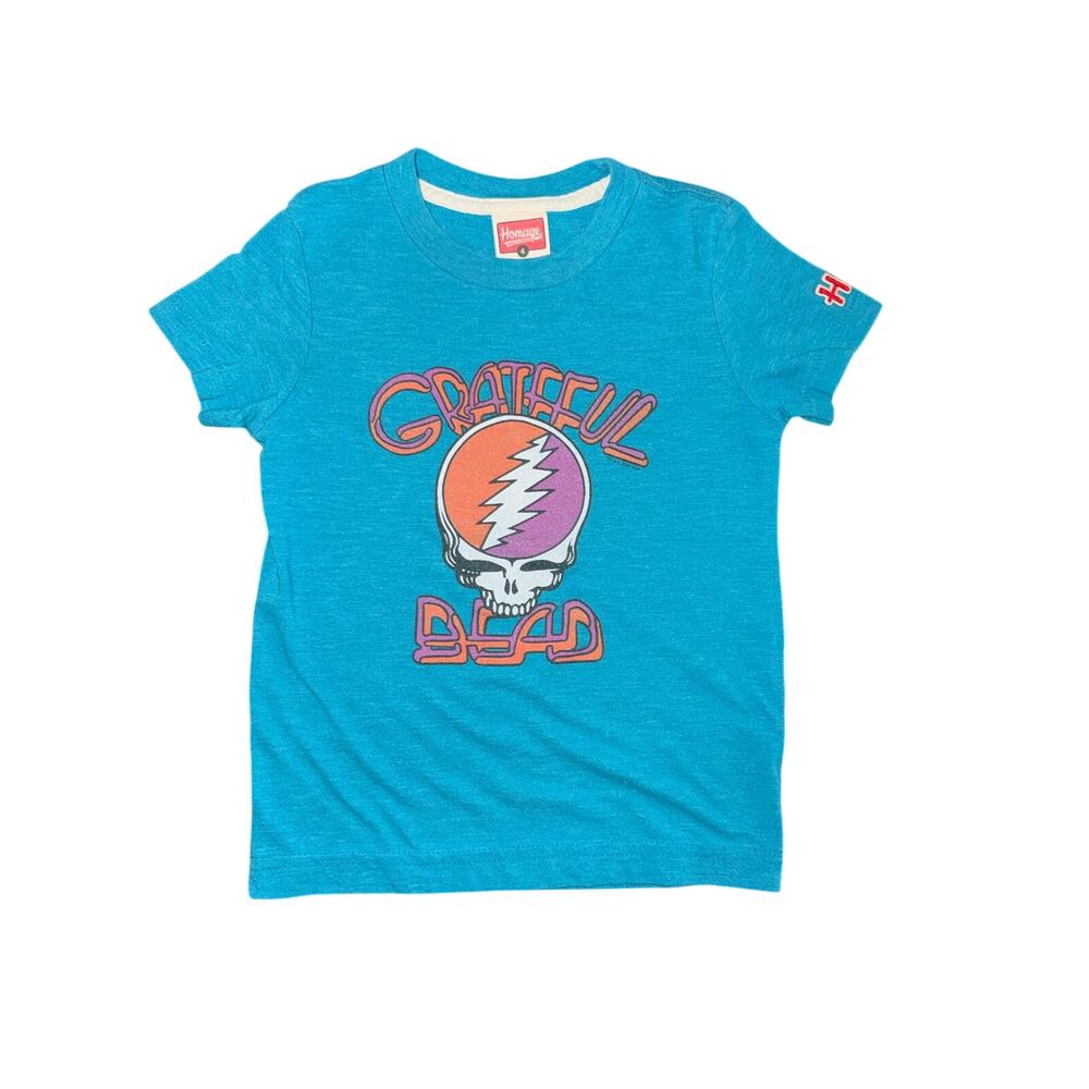 Homage Grateful Dead Steal Your Face Kids Toddler T-Shirt - Size: 4